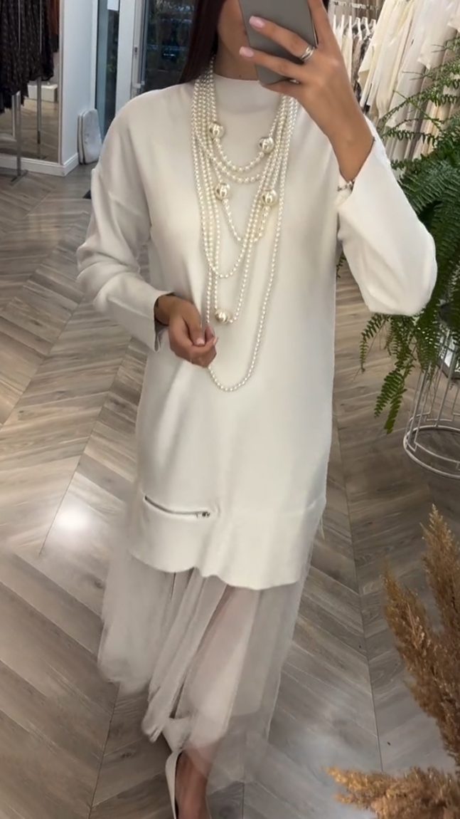 Women Round Neck Zippered Patchwork Mesh Casual Dress