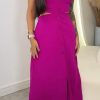 Women's Waist-baring Sleeveless Button Casual Dress